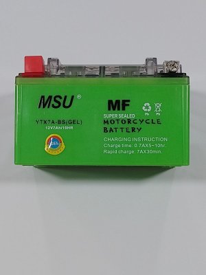 акумулятор гелевий 12V 7Ah YTX7A-BS MSU 150*87*94