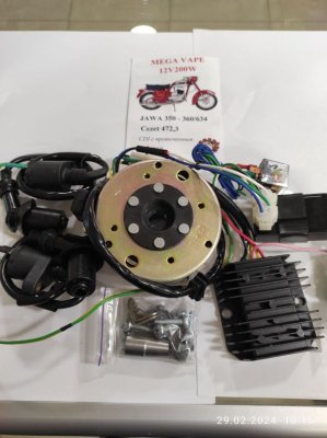 Запалення CDI-з проточеним ротором 6V 200W ЯВА 350 (360,634)